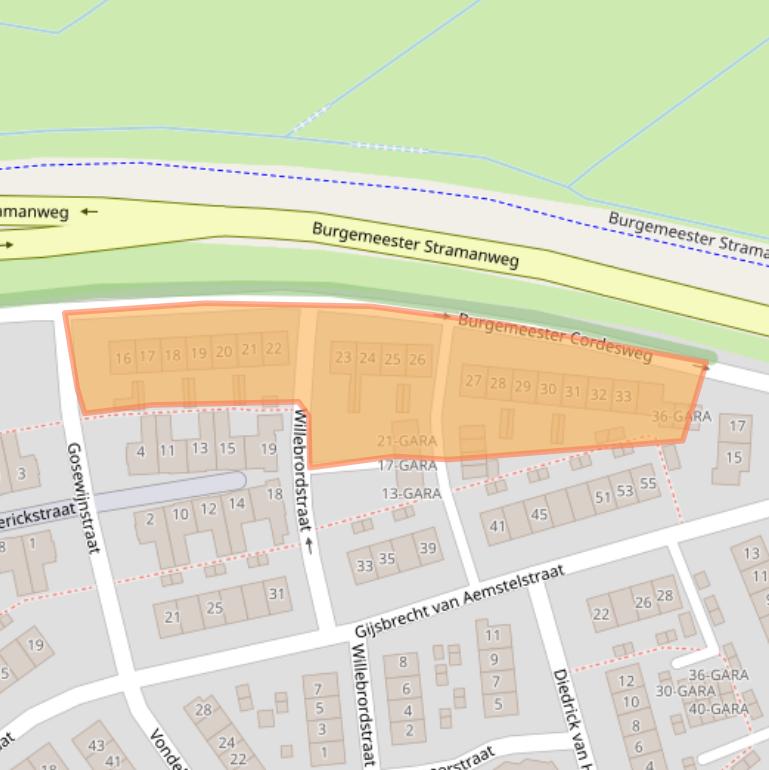 Kaart van postcodegebied 1191AK.
