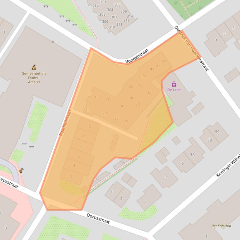 Kaart van postcodegebied 1191BE.