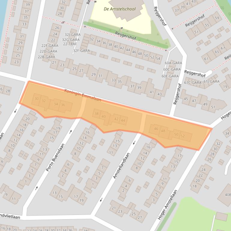 Kaart van postcodegebied 1191BN.