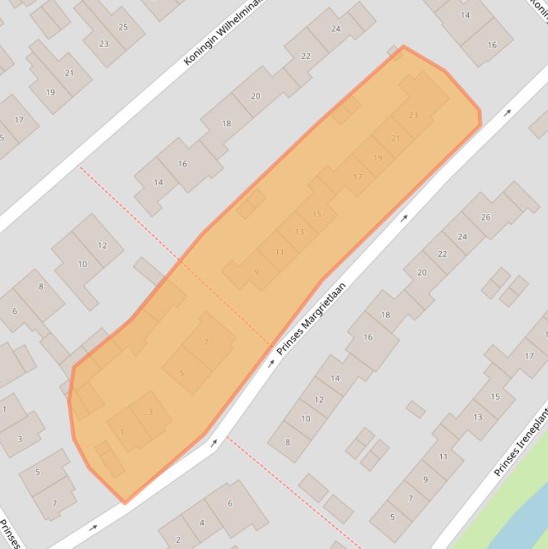 Kaart van postcodegebied 1191BW.