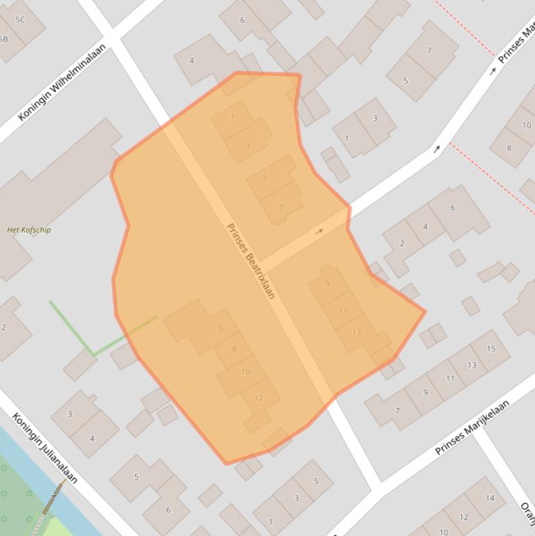 Kaart van postcodegebied 1191CC.