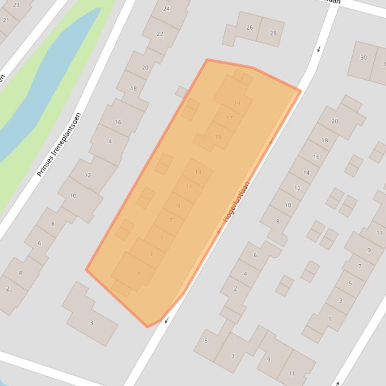 Kaart van postcodegebied 1191CJ.