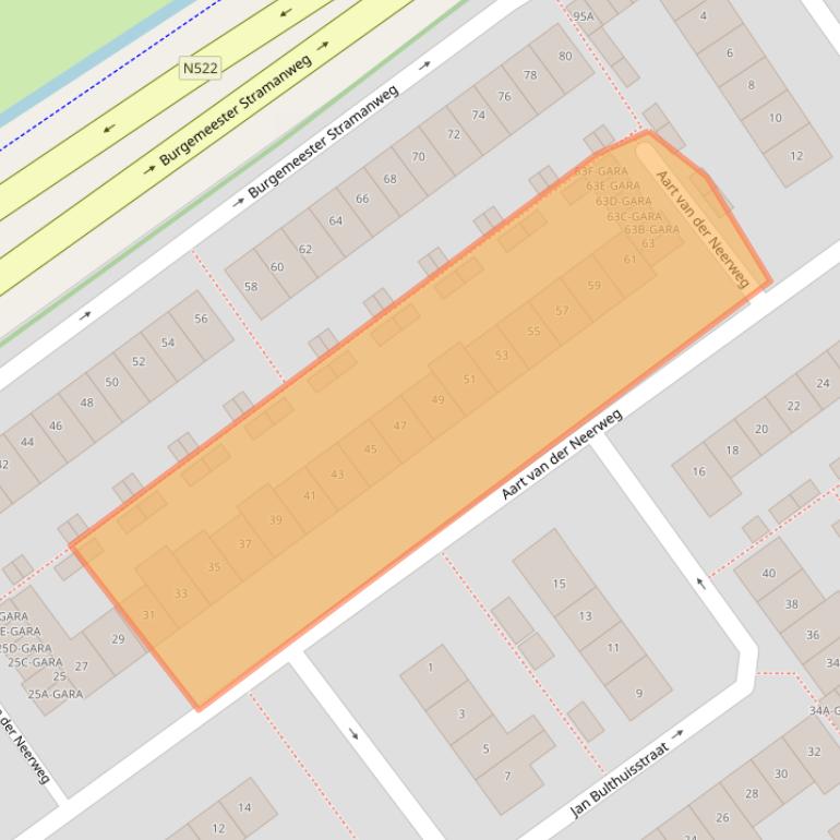 Kaart van postcodegebied 1191ED.