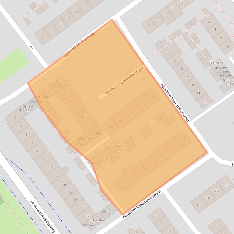 Kaart van postcodegebied 1191EK.