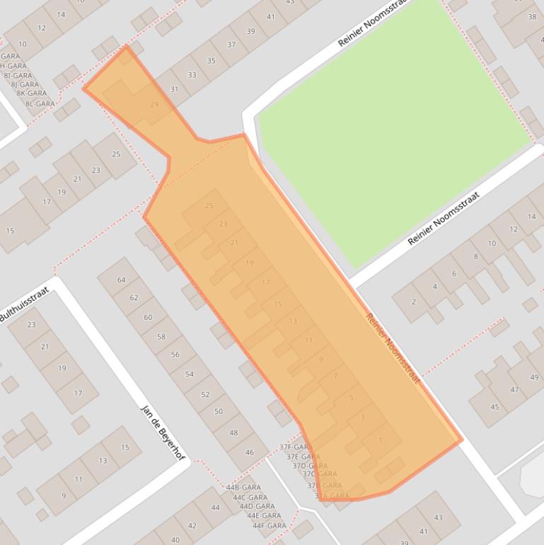 Kaart van postcodegebied 1191ES.