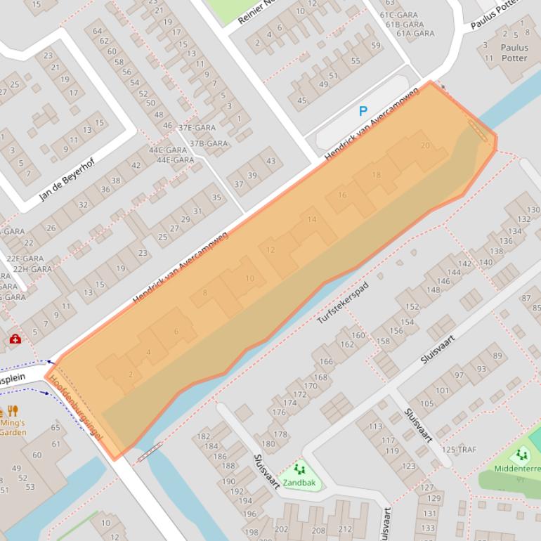 Kaart van postcodegebied 1191EZ.