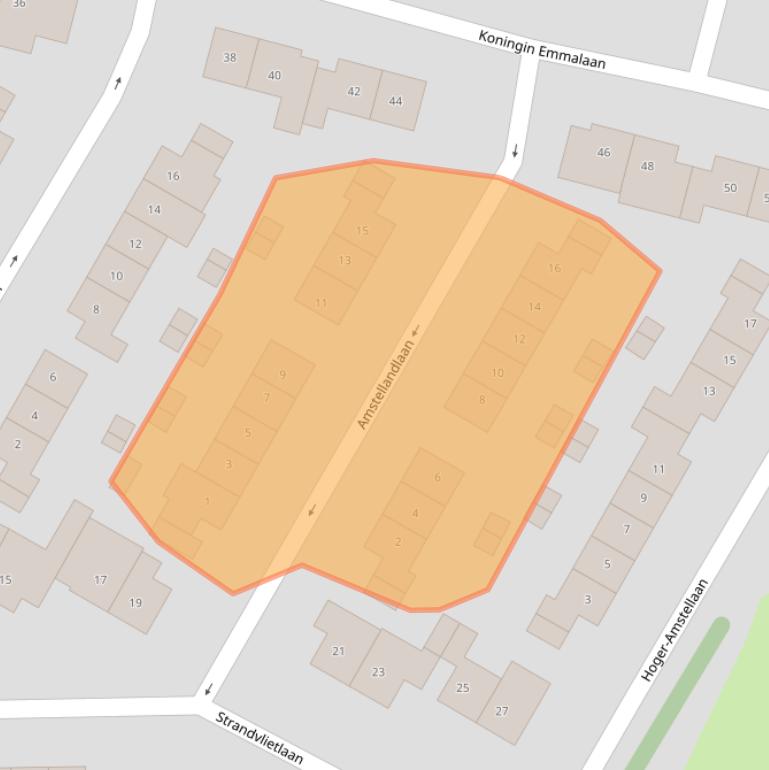 Kaart van postcodegebied 1191GL.