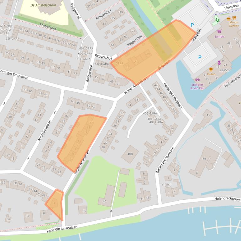 Kaart van postcodegebied 1191GM.