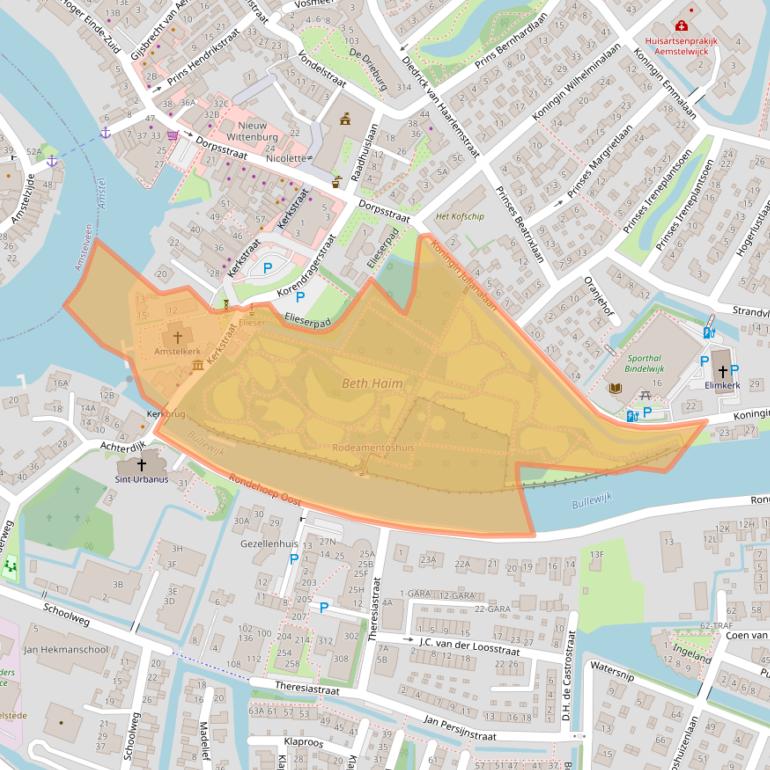Kaart van postcodegebied 1191JB.