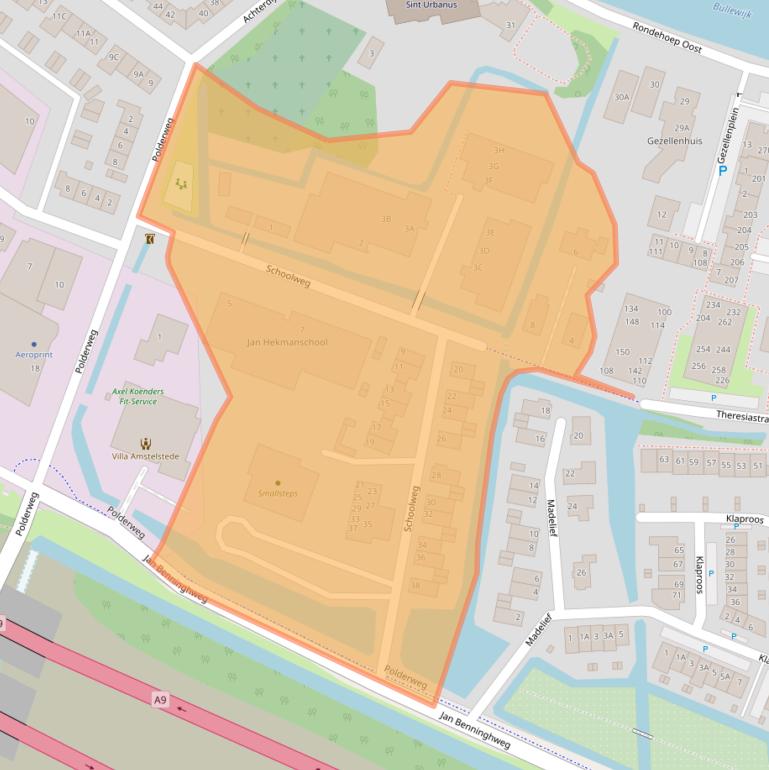 Kaart van postcodegebied 1191JP.