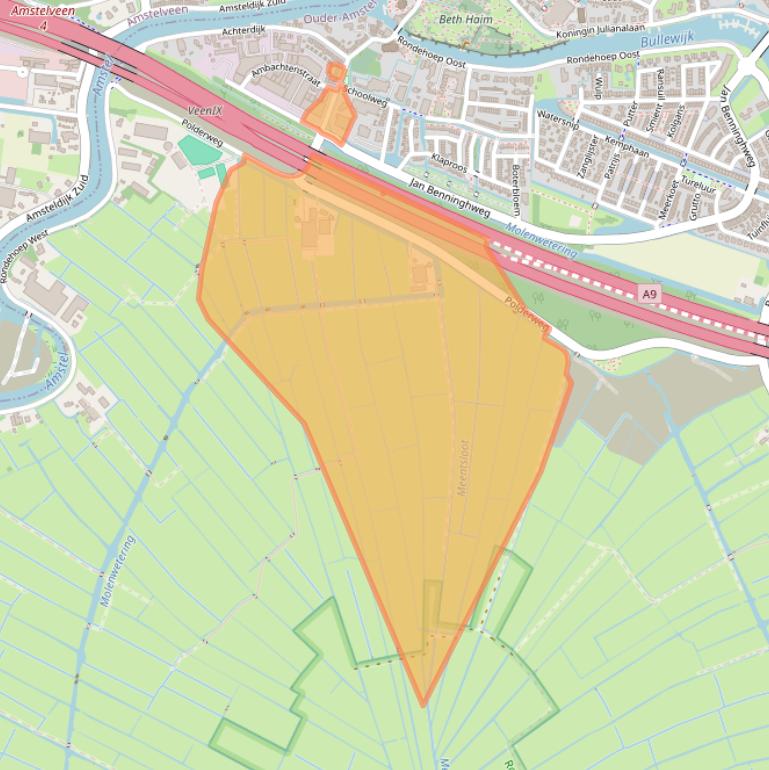Kaart van postcodegebied 1191JR.