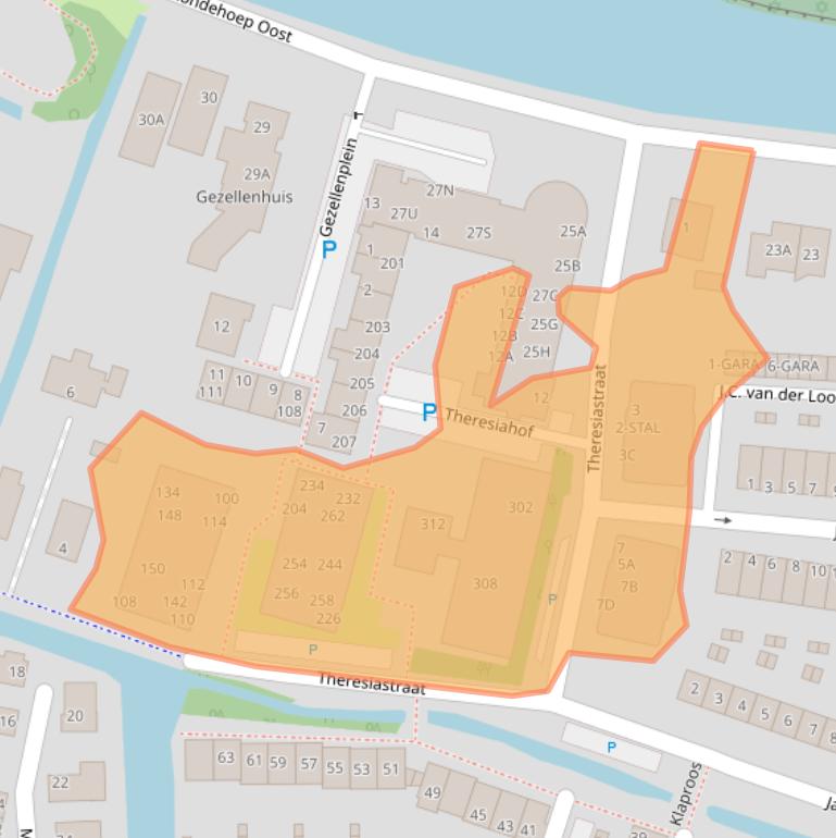 Kaart van postcodegebied 1191JT.