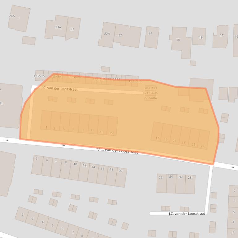 Kaart van postcodegebied 1191JV.