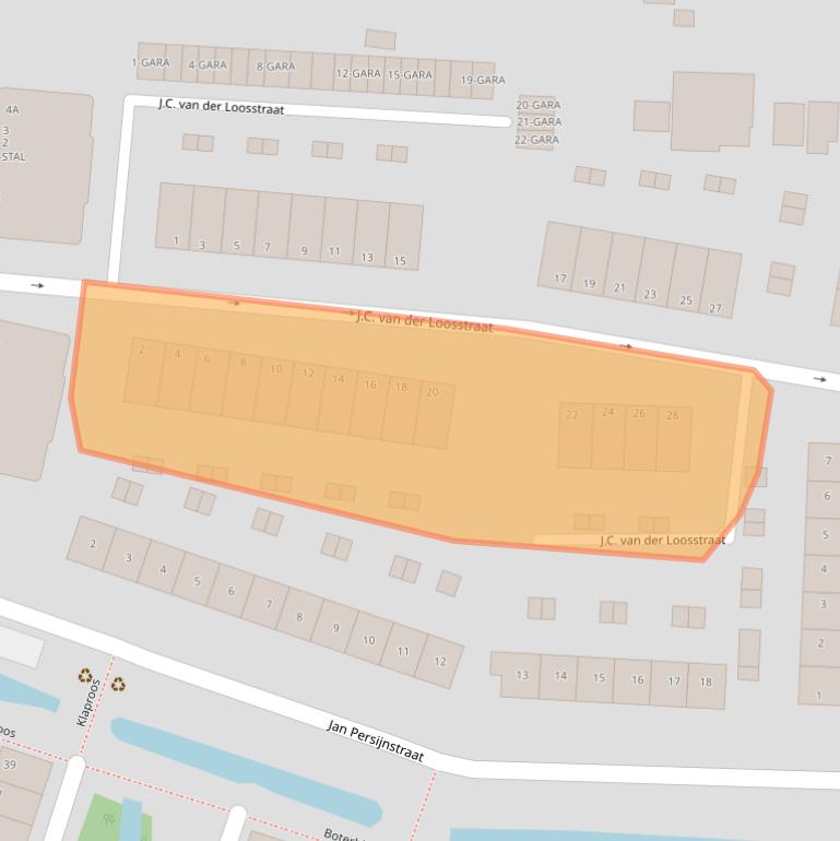 Kaart van postcodegebied 1191JW.