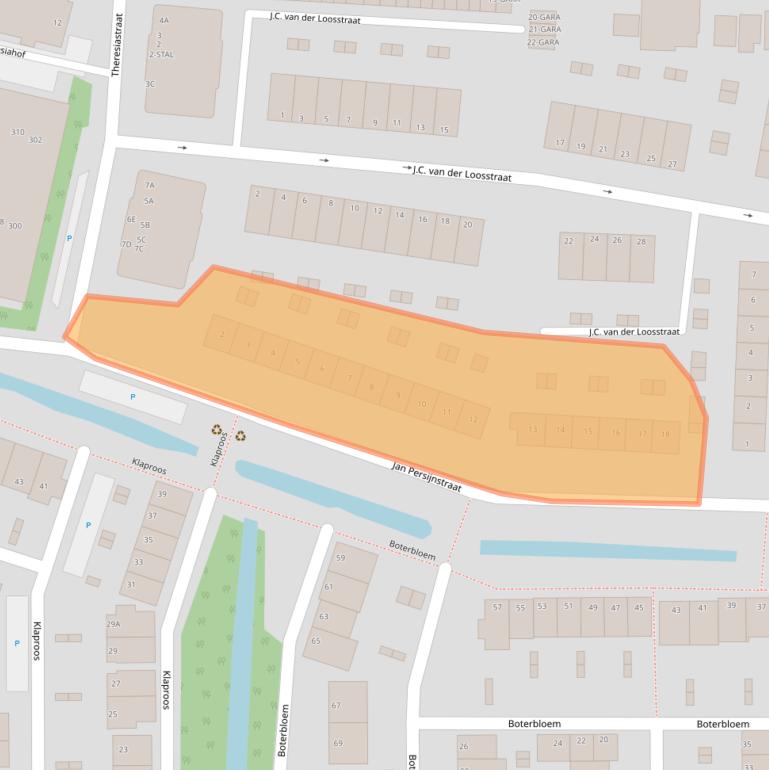 Kaart van postcodegebied 1191JX.
