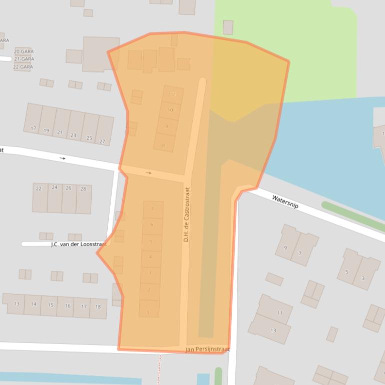 Kaart van postcodegebied 1191JZ.