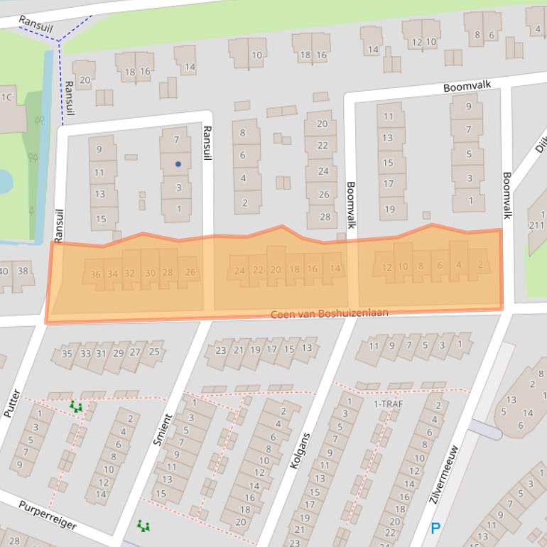 Kaart van postcodegebied 1191SC.