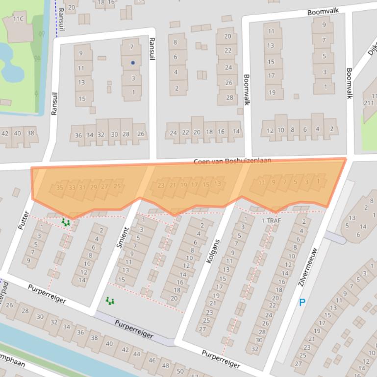 Kaart van postcodegebied 1191SE.
