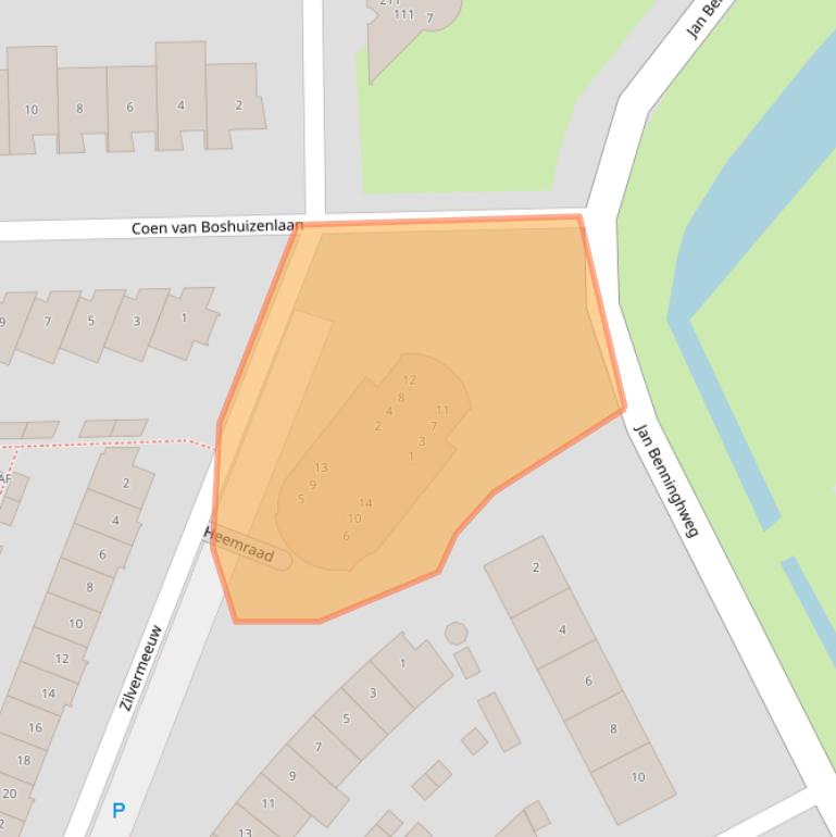 Kaart van postcodegebied 1191SJ.