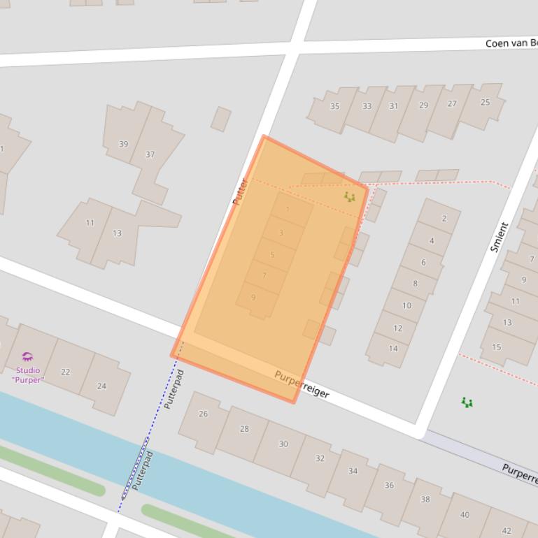 Kaart van postcodegebied 1191SP.