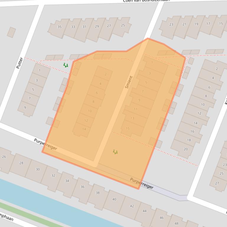 Kaart van postcodegebied 1191ST.