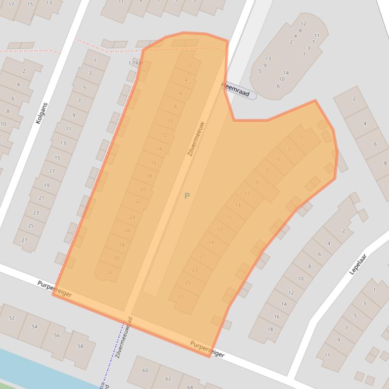 Kaart van postcodegebied 1191SV.
