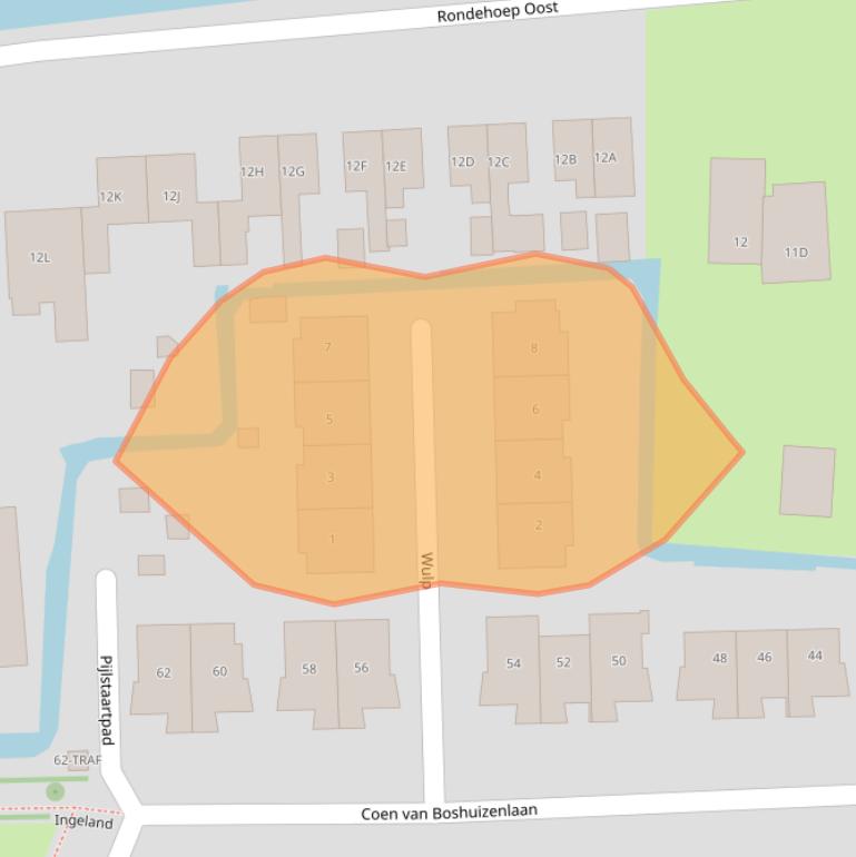 Kaart van postcodegebied 1191TA.