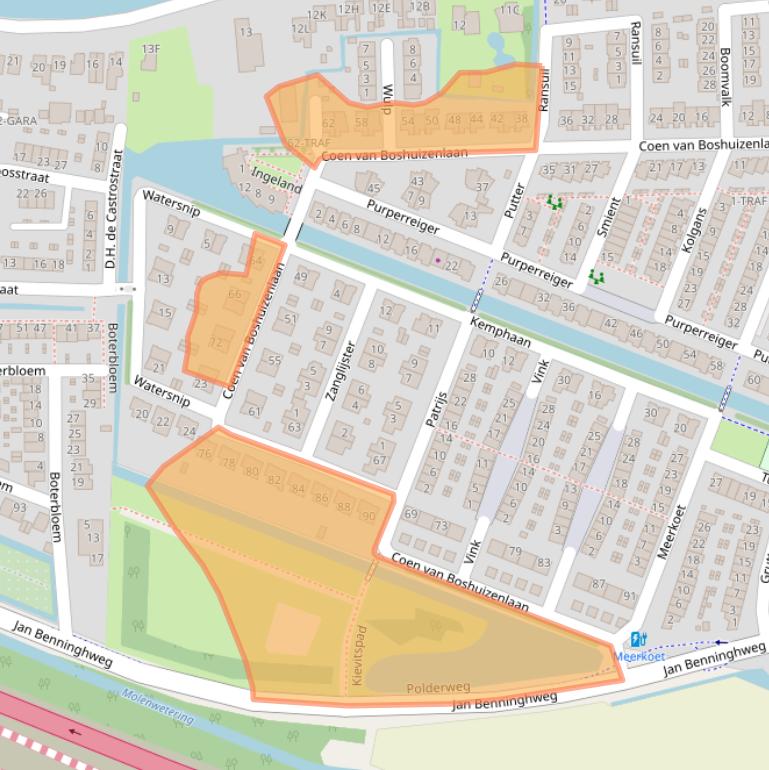 Kaart van postcodegebied 1191TB.
