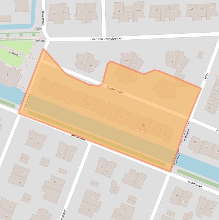 Kaart van postcodegebied 1191TE.