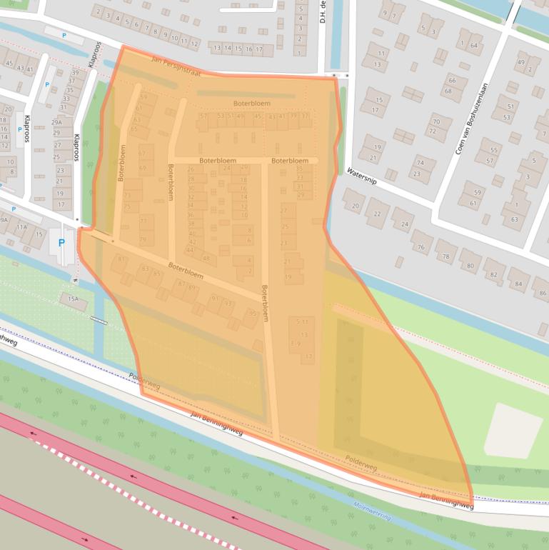 Kaart van postcodegebied 1191TN.