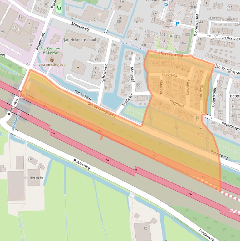 Kaart van postcodegebied 1191TP.
