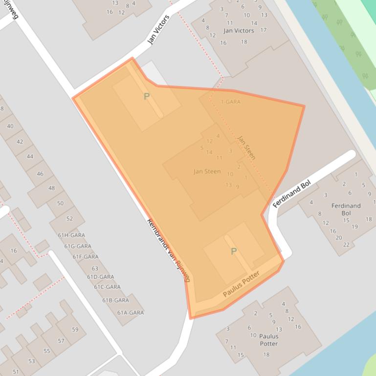 Kaart van postcodegebied 1191WK.