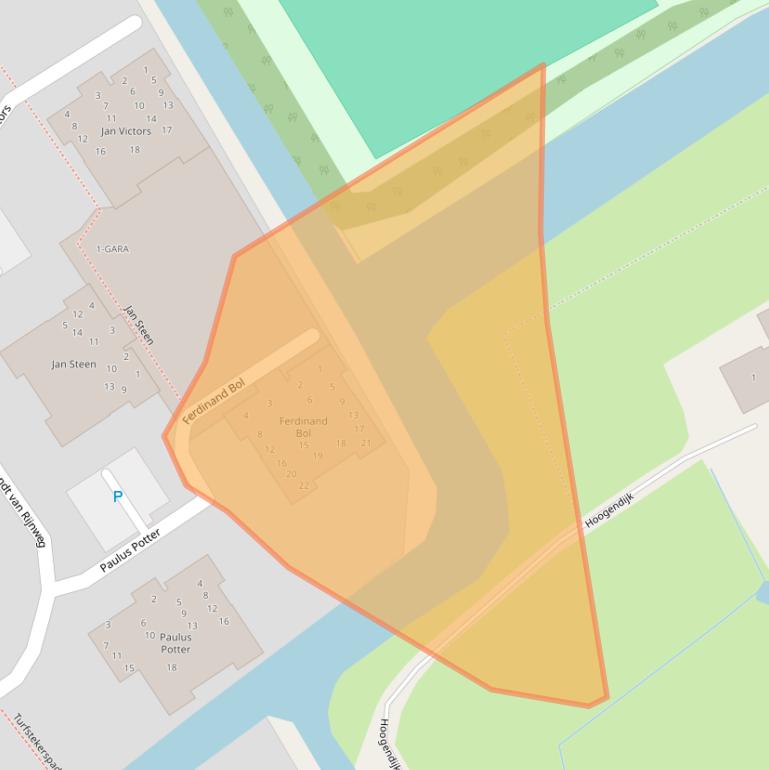 Kaart van postcodegebied 1191WL.