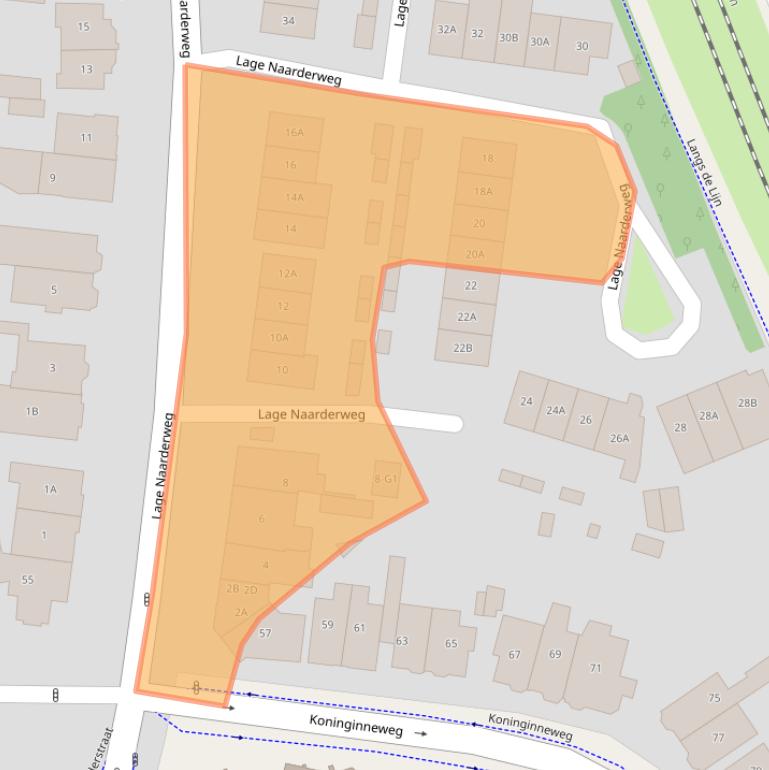 Kaart van postcodegebied 1211AA.