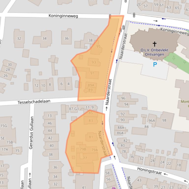 Kaart van postcodegebied 1211AK.