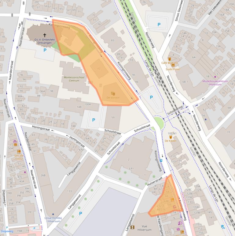 Kaart van postcodegebied 1211AS.