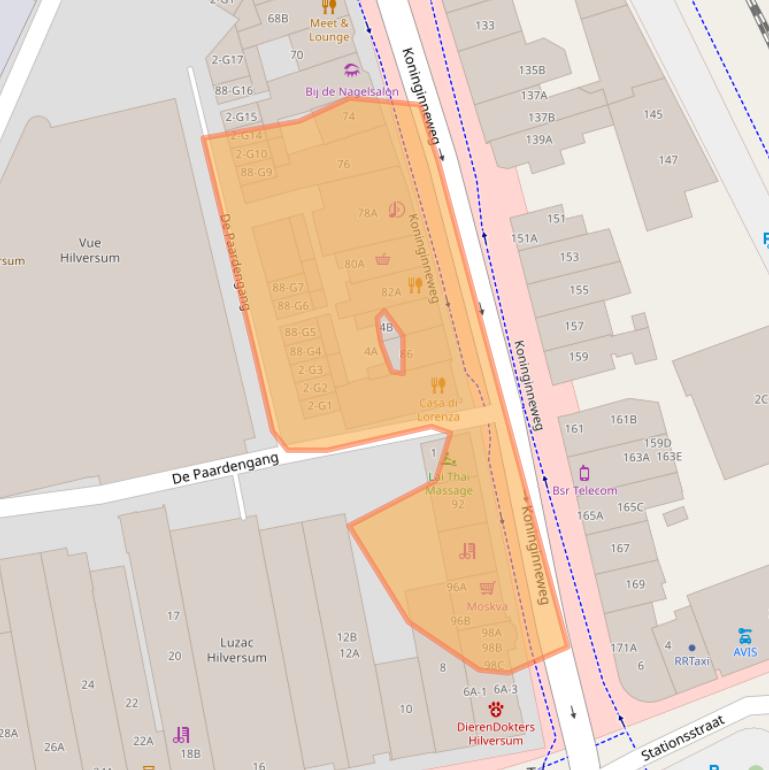 Kaart van postcodegebied 1211AT.