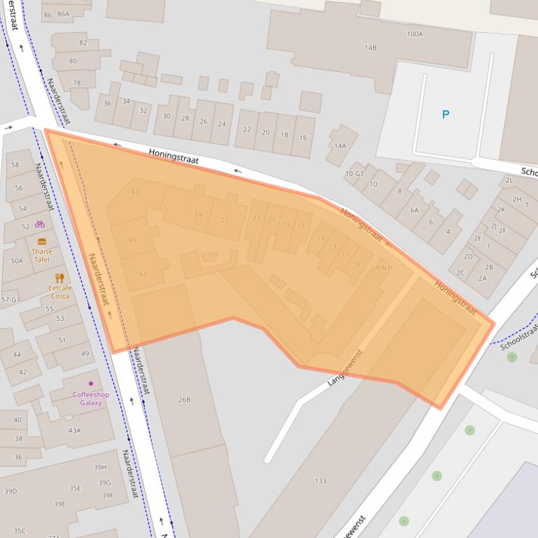 Kaart van postcodegebied 1211AV.