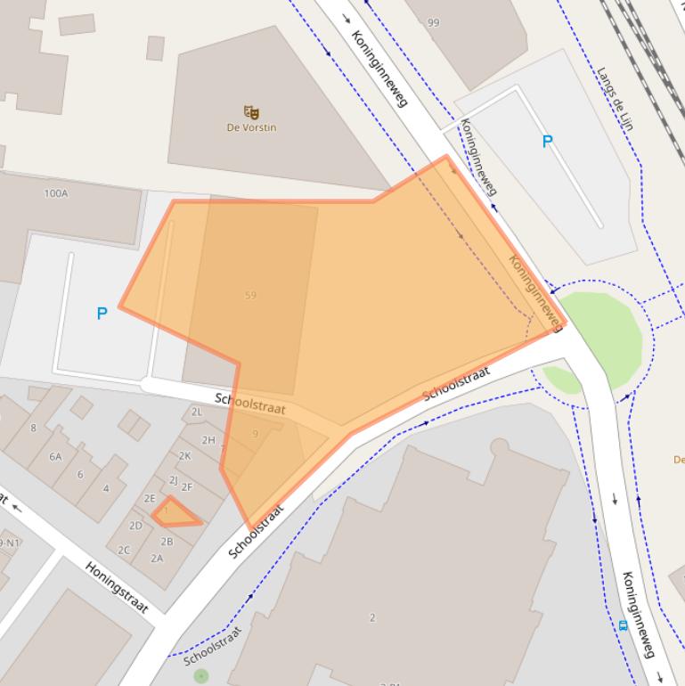 Kaart van postcodegebied 1211AX.