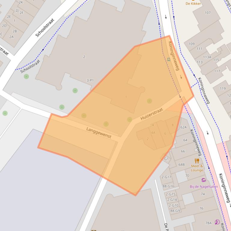 Kaart van postcodegebied 1211BC.