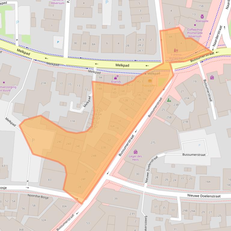 Kaart van postcodegebied 1211BK.