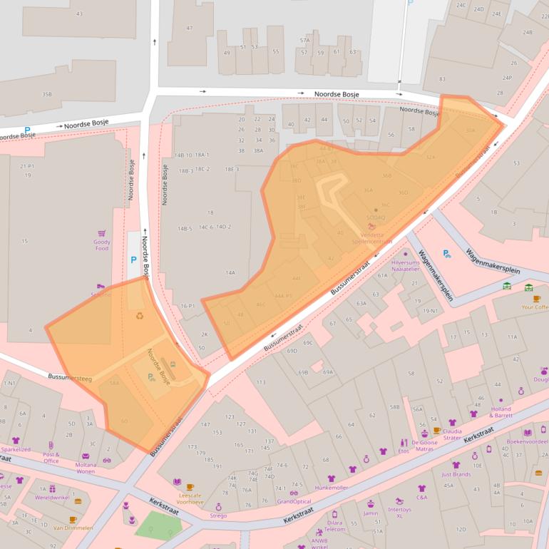 Kaart van postcodegebied 1211BL.