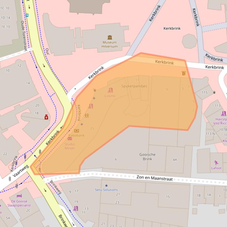 Kaart van postcodegebied 1211BW.