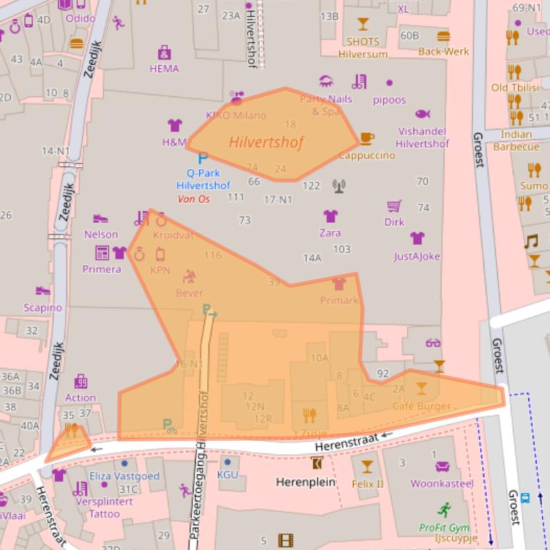 Kaart van postcodegebied 1211CB.