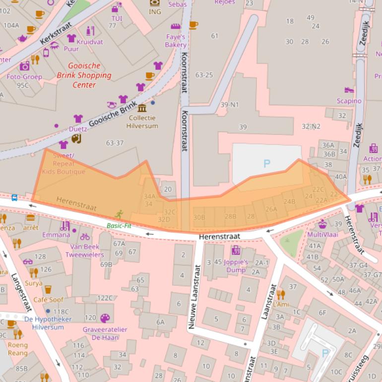 Kaart van postcodegebied 1211CC.