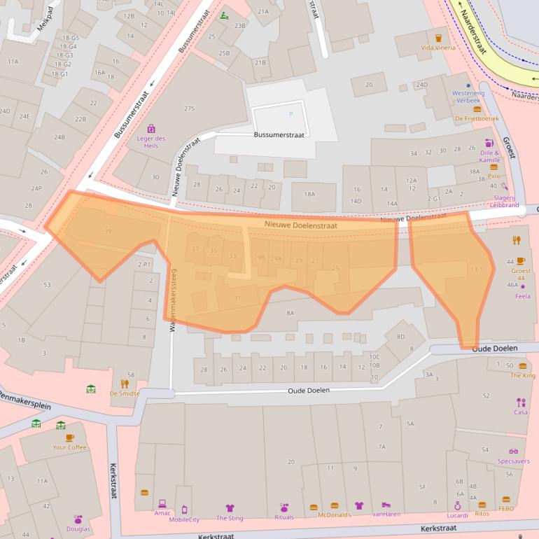 Kaart van postcodegebied 1211CD.