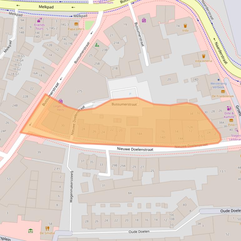 Kaart van postcodegebied 1211CE.