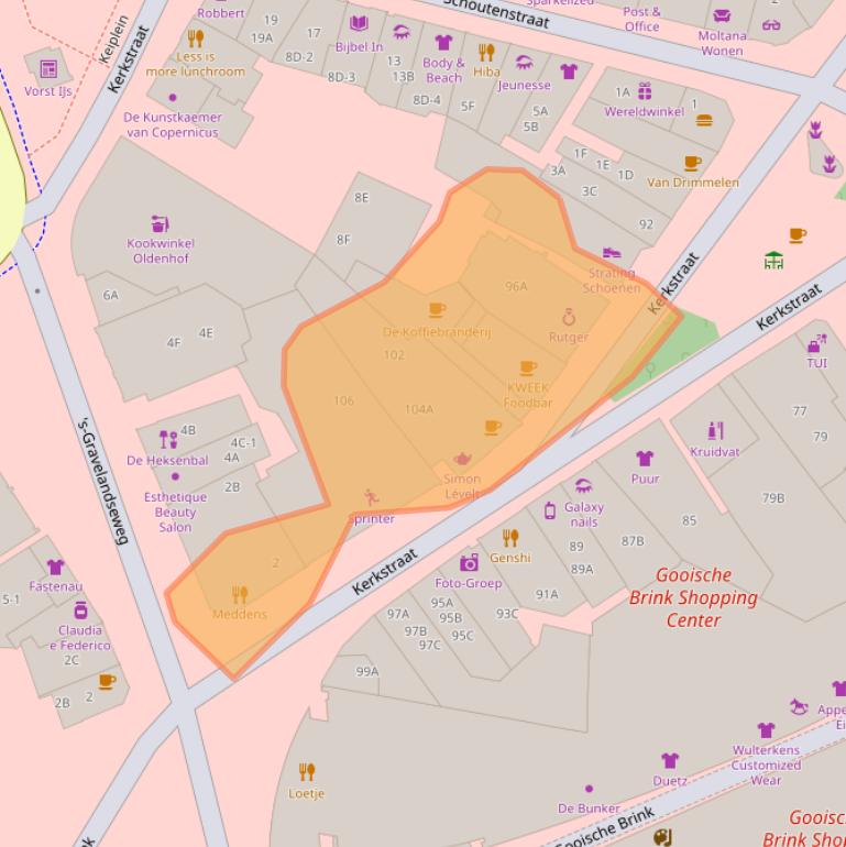 Kaart van postcodegebied 1211CS.