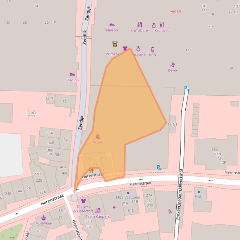 Kaart van postcodegebied 1211CV.