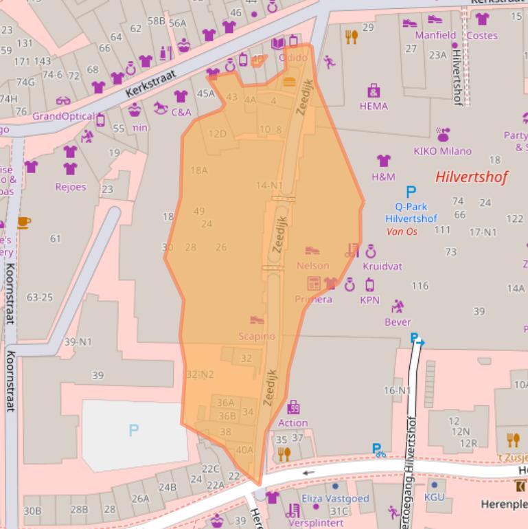 Kaart van postcodegebied 1211CW.